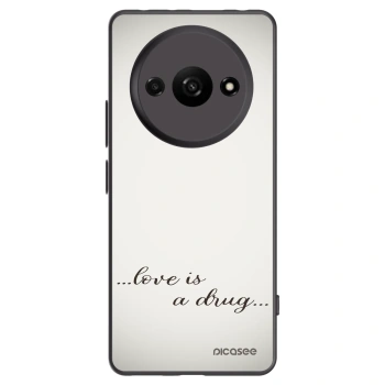 Picasee Xiaomi Redmi A3 Hülle - Schwarzes Silikon - Love is a drug