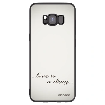 Picasee Samsung Galaxy S8 G950F Hülle - Schwarzes Silikon - Love is a drug