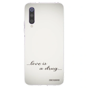 Picasee Xiaomi Mi 9 Hülle - Transparentes Silikon - Love is a drug