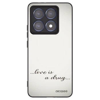 Picasee Xiaomi 14T Pro Hülle - Schwarzes Silikon - Love is a drug