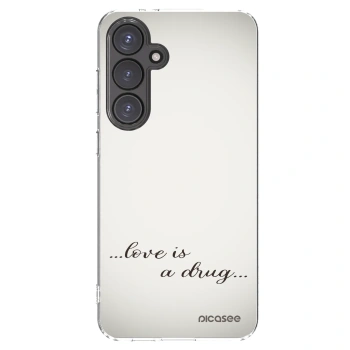 Picasee Samsung Galaxy S24 FE S721B Hülle - Transparentes Silikon - Love is a drug