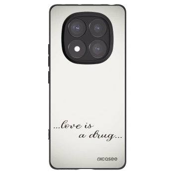 Picasee Xiaomi Redmi Note 14 Pro 5G Hülle - Schwarzes Silikon - Love is a drug