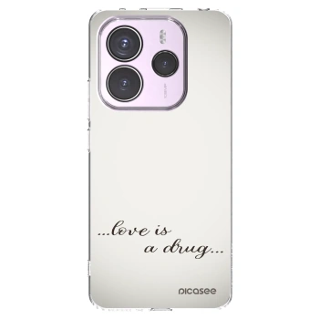 Picasee Xiaomi Redmi Note 14 5G Hülle - Transparentes Silikon - Love is a drug