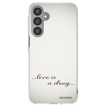 Picasee Samsung Galaxy A16 5G Hülle - Transparentes Silikon - Love is a drug