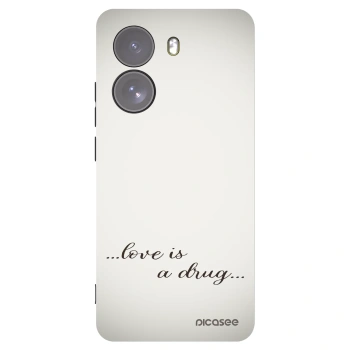 Picasee Xiaomi Poco X7 Hülle - Schwarzes Silikon - Love is a drug
