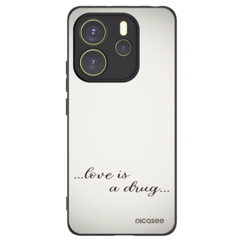 Picasee Xiaomi Redmi Note 14 4G Hülle - Schwarzes Silikon - Love is a drug