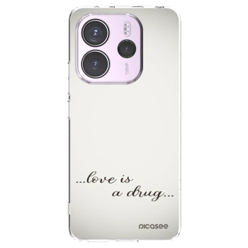 Picasee Xiaomi Redmi Note 14 4G Hülle - Transparentes Silikon - Love is a drug