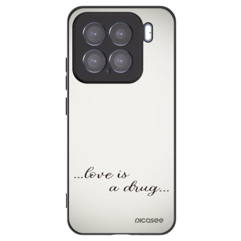 Picasee Xiaomi 15 Hülle - Schwarzes Silikon - Love is a drug