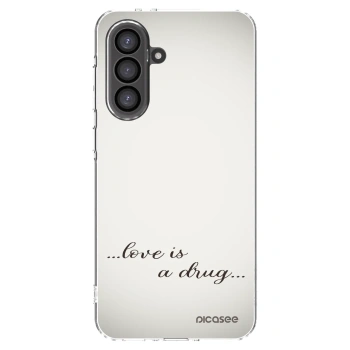 Picasee Samsung Galaxy A56 5G A566B Hülle - Transparentes Silikon - Love is a drug
