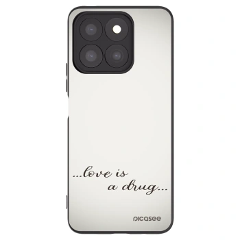 Picasee Honor X8c Hülle - Schwarzes Silikon - Love is a drug