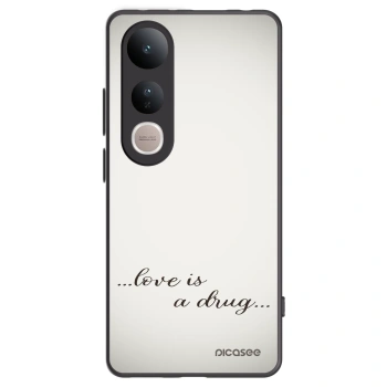 Picasee Vivo V50 Lite 5G Hülle - Schwarzes Silikon - Love is a drug