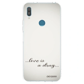 Picasee Huawei Y6 2019 Hülle - Transparentes Silikon - Love is a drug