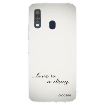 Picasee Samsung Galaxy A40 A405F Hülle - Transparentes Silikon - Love is a drug