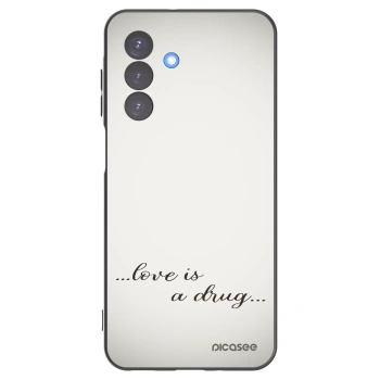 Picasee Samsung Galaxy A17 5G Hülle - Schwarzes Silikon - Love is a drug