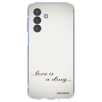 Picasee Samsung Galaxy A17 5G Hülle - Transparentes Silikon - Love is a drug
