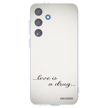 Picasee Samsung Galaxy S25 FE 5G Hülle - Transparentes Silikon - Love is a drug
