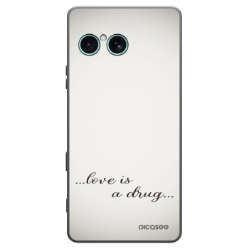 Picasee Sony Xperia 10 VII Hülle - Schwarzes Silikon - Love is a drug