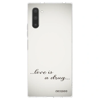 Picasee Samsung Galaxy Note 10 N970F Hülle - Transparentes Silikon - Love is a drug