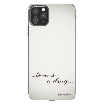 Picasee Apple iPhone 11 Pro Max Hülle - Transparentes Silikon - Love is a drug
