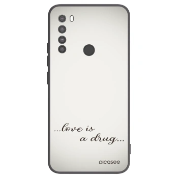 Picasee Xiaomi Redmi Note 8 Hülle - Schwarzes Silikon - Love is a drug
