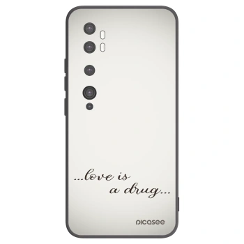 Picasee Xiaomi Mi Note 10 (Pro) Hülle - Schwarzes Silikon - Love is a drug