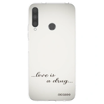 Picasee Huawei P40 Lite E Hülle - Transparentes Silikon - Love is a drug