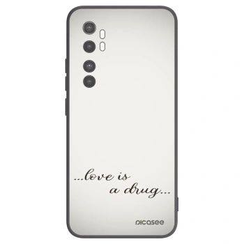 Picasee Xiaomi Mi Note 10 Lite Hülle - Schwarzes Silikon - Love is a drug