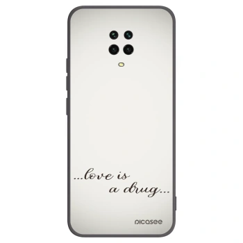 Picasee Xiaomi Redmi Note 9S Hülle - Schwarzes Silikon - Love is a drug