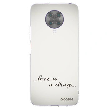 Picasee Xiaomi Poco F2 Pro Hülle - Transparentes Silikon - Love is a drug