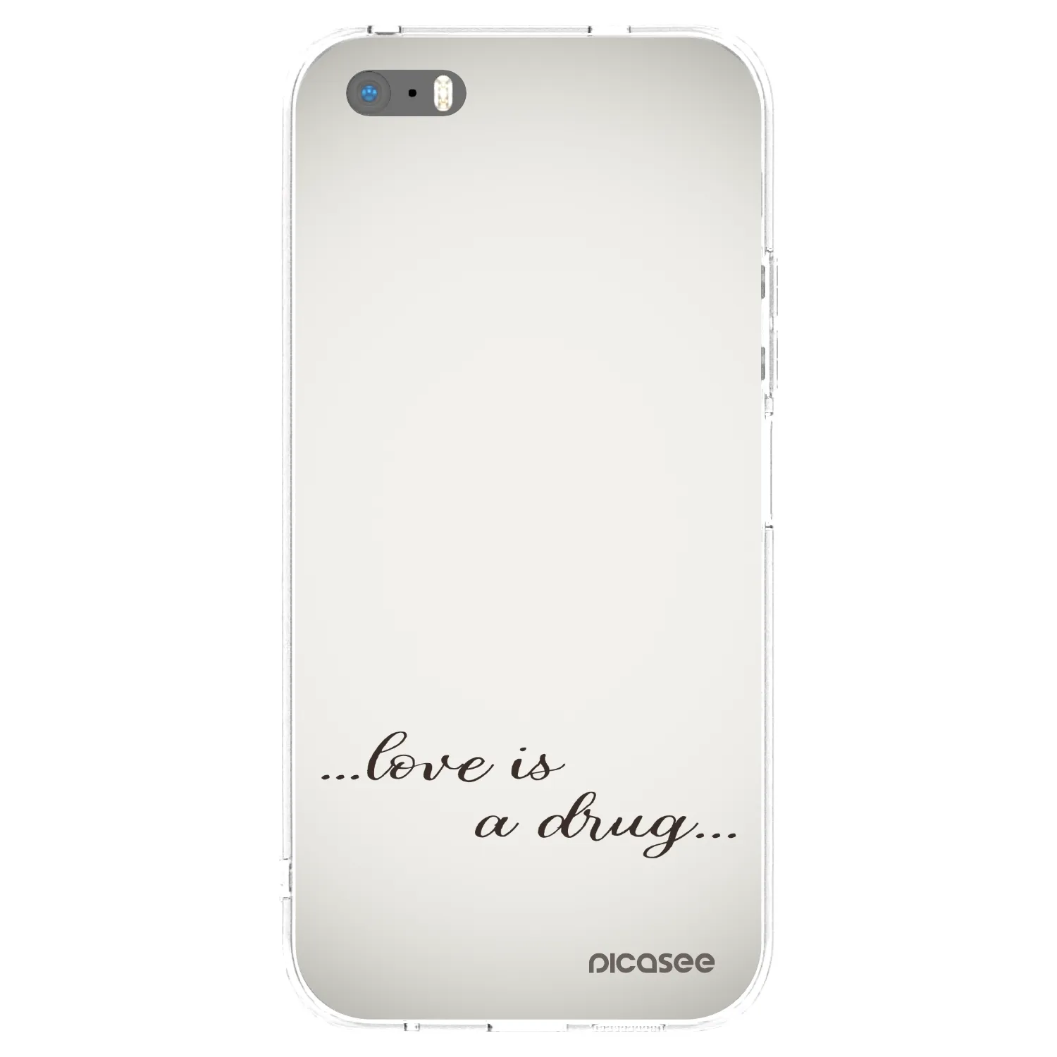 Picasee Apple iPhone 5/5S/SE Hülle - Transparentes Silikon - Love is a drug