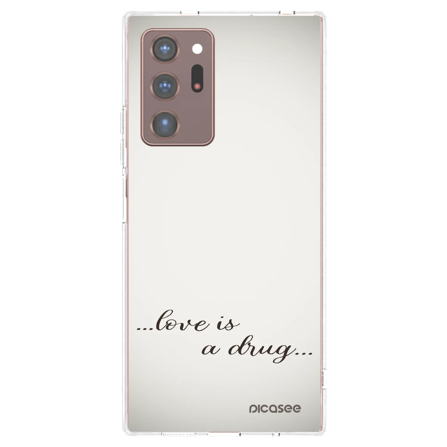 Picasee Samsung Galaxy Note 20 Ultra Hülle - Transparentes Silikon - Love is a drug