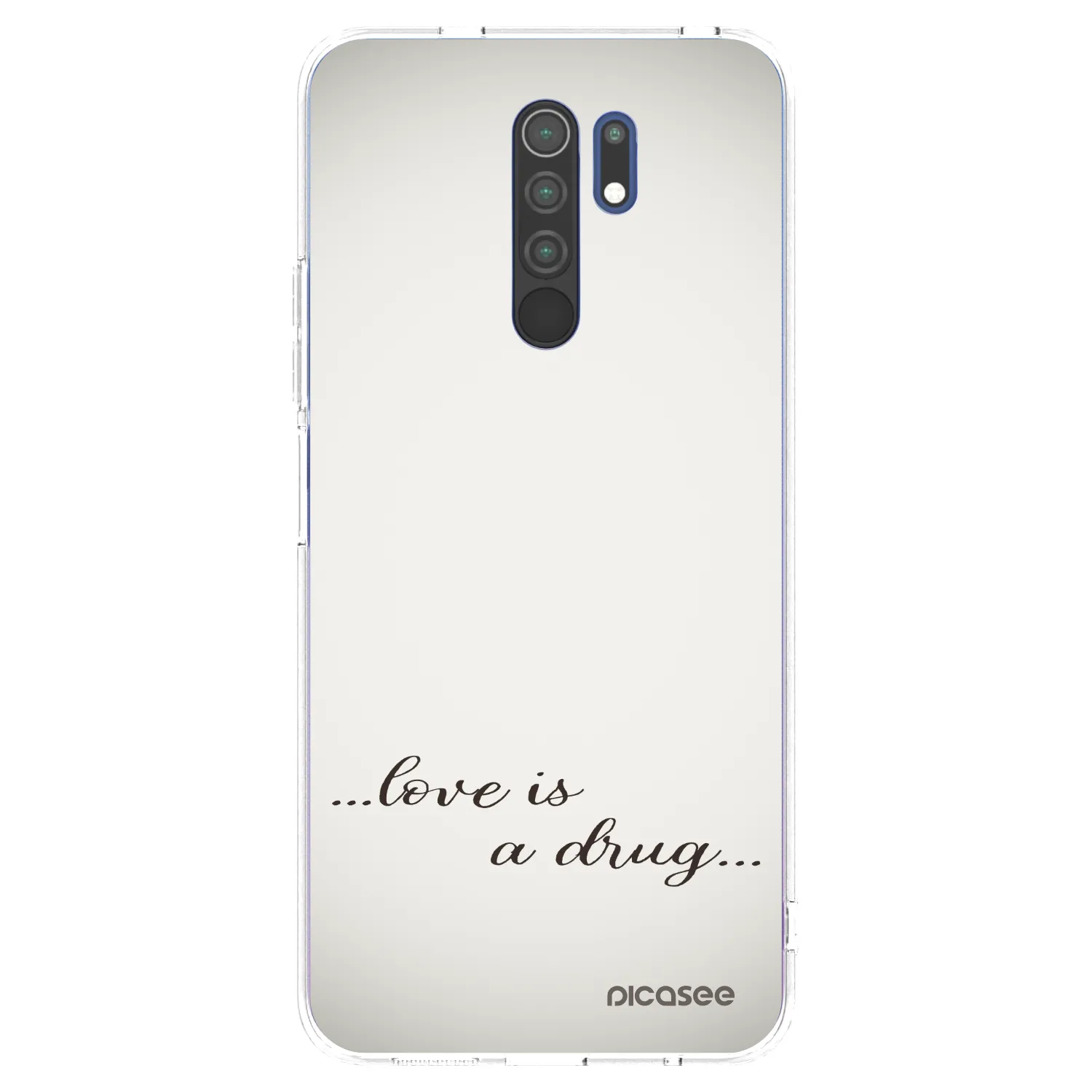 Picasee Xiaomi Redmi 9 Hülle - Transparentes Silikon - Love is a drug