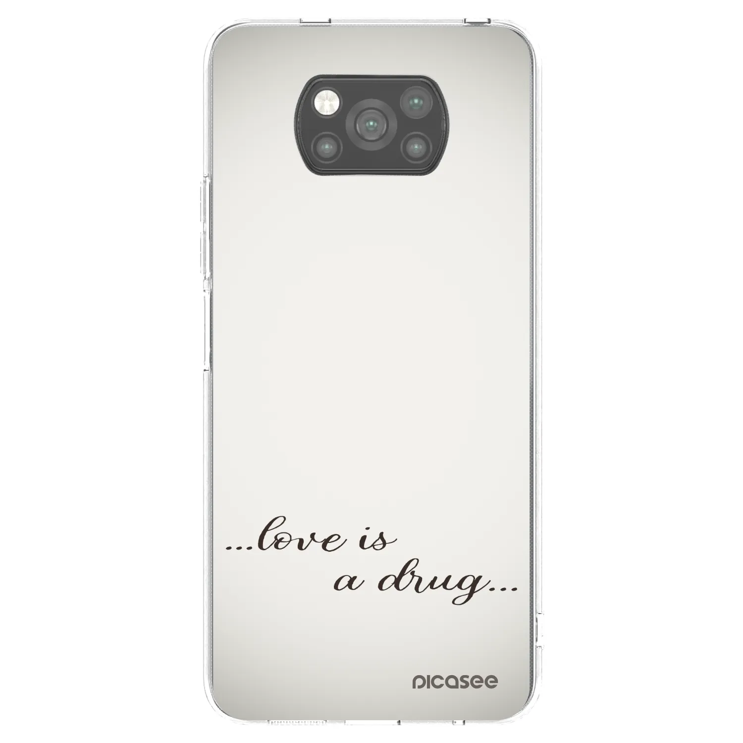 Picasee Xiaomi Poco X3 Hülle - Schwarzes Silikon - Love is a drug