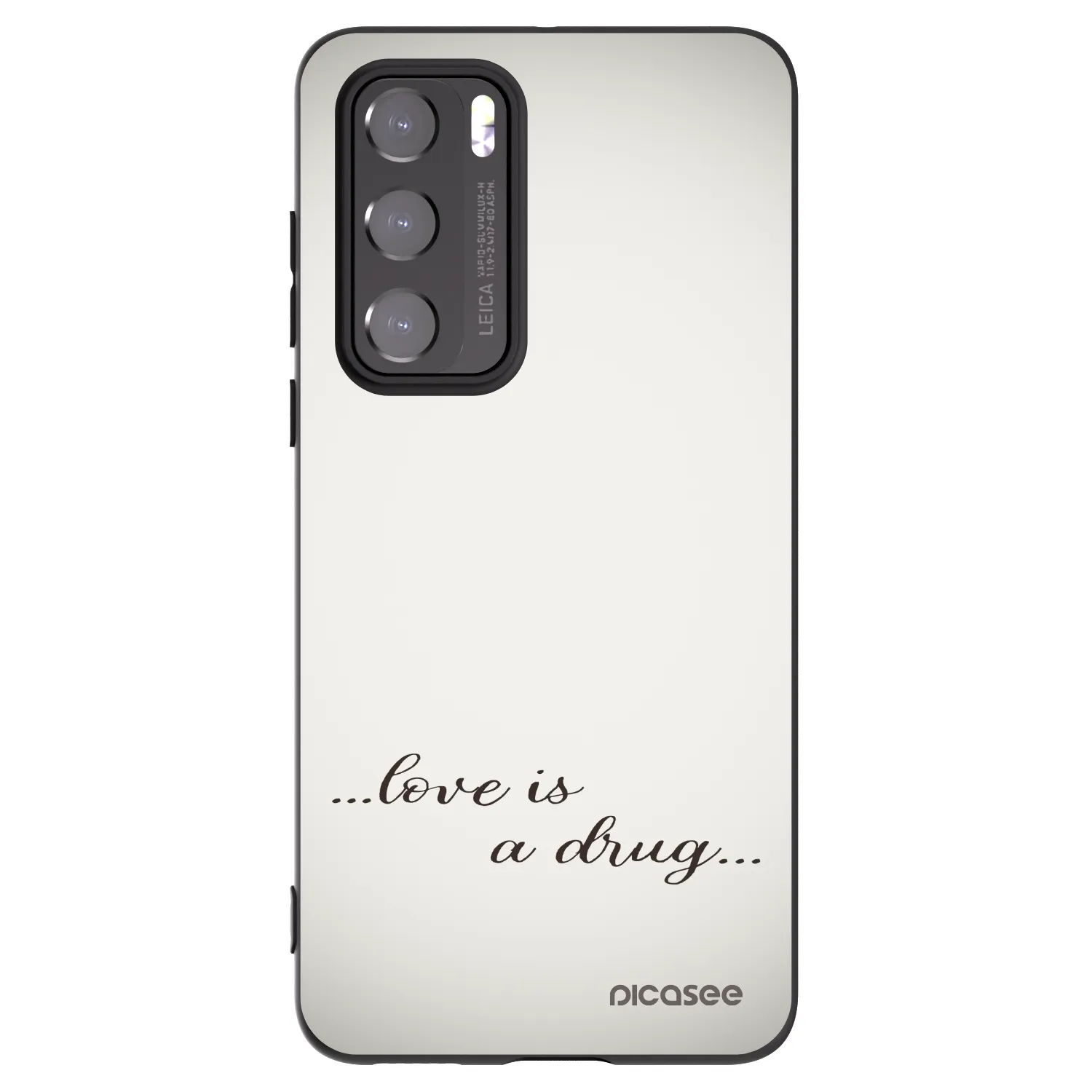 Picasee Huawei P40 Hülle - Schwarzes Silikon - Love is a drug