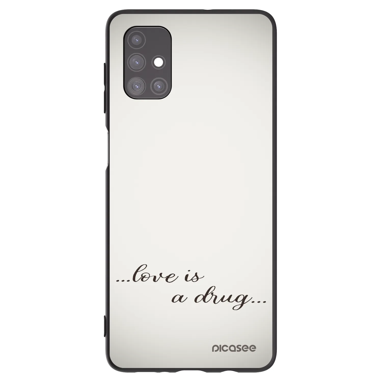 Picasee Samsung Galaxy M51 M515F Hülle - Schwarzes Silikon - Love is a drug