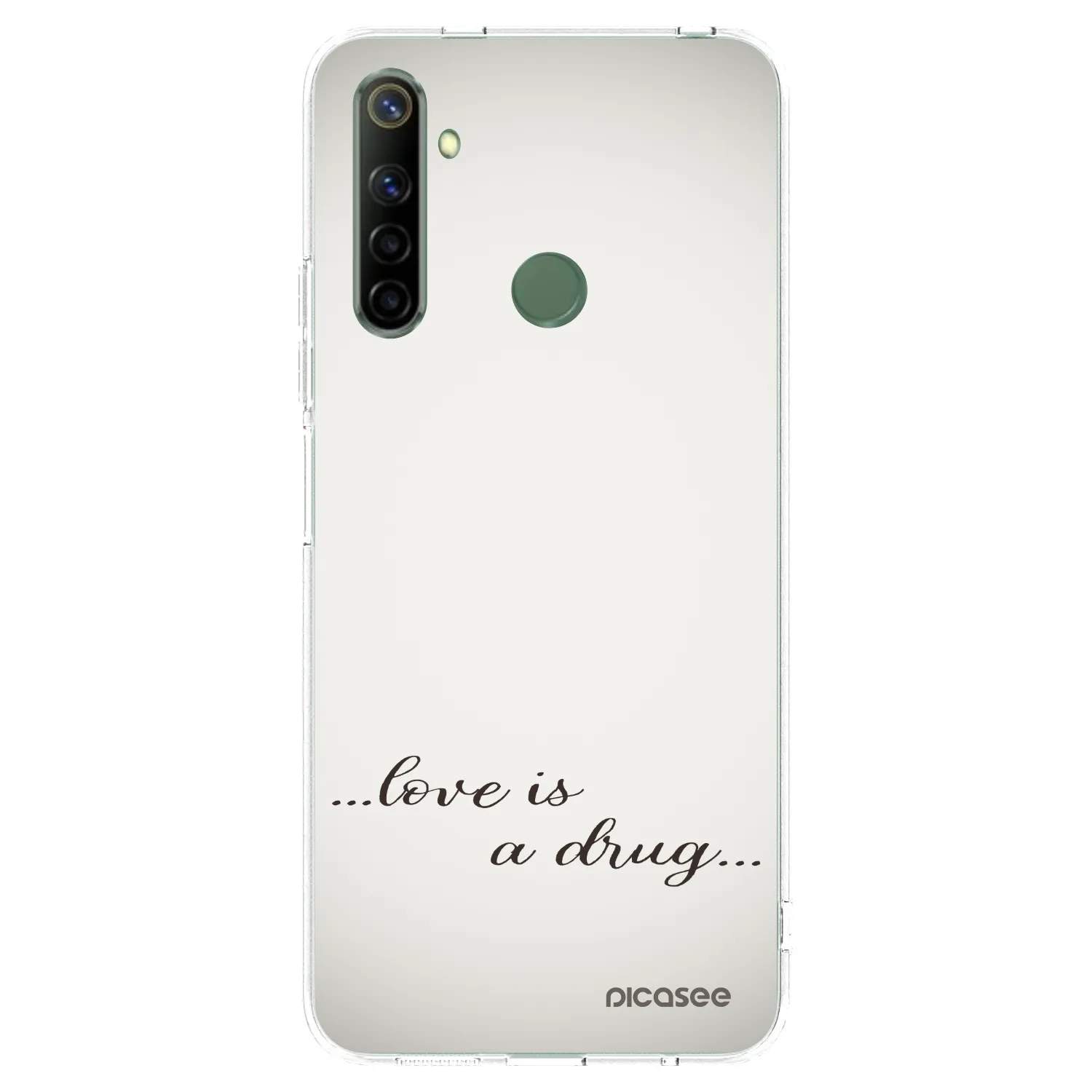 Picasee Realme 6i Hülle - Transparentes Silikon - Love is a drug