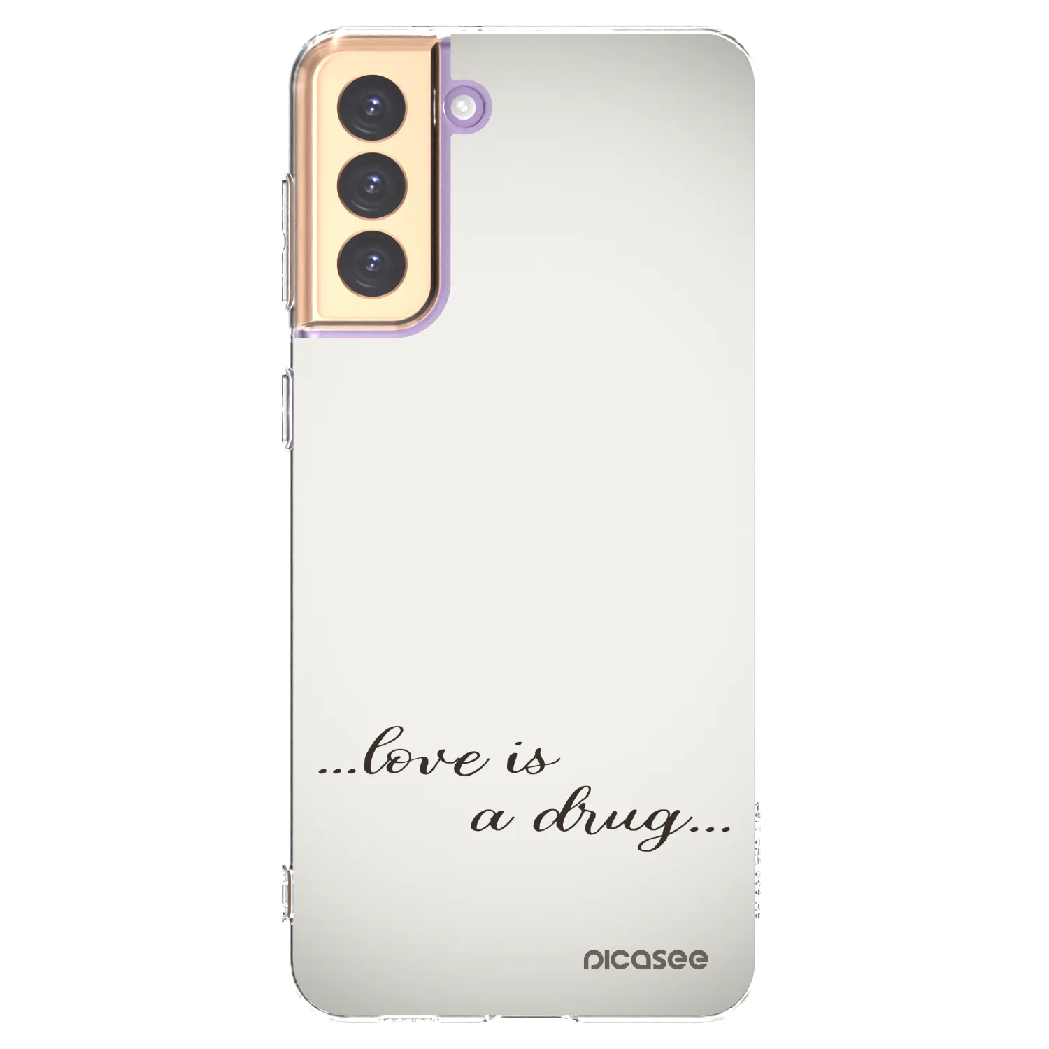 Picasee Samsung Galaxy S21+ 5G G996F Hülle - Transparentes Silikon - Love is a drug