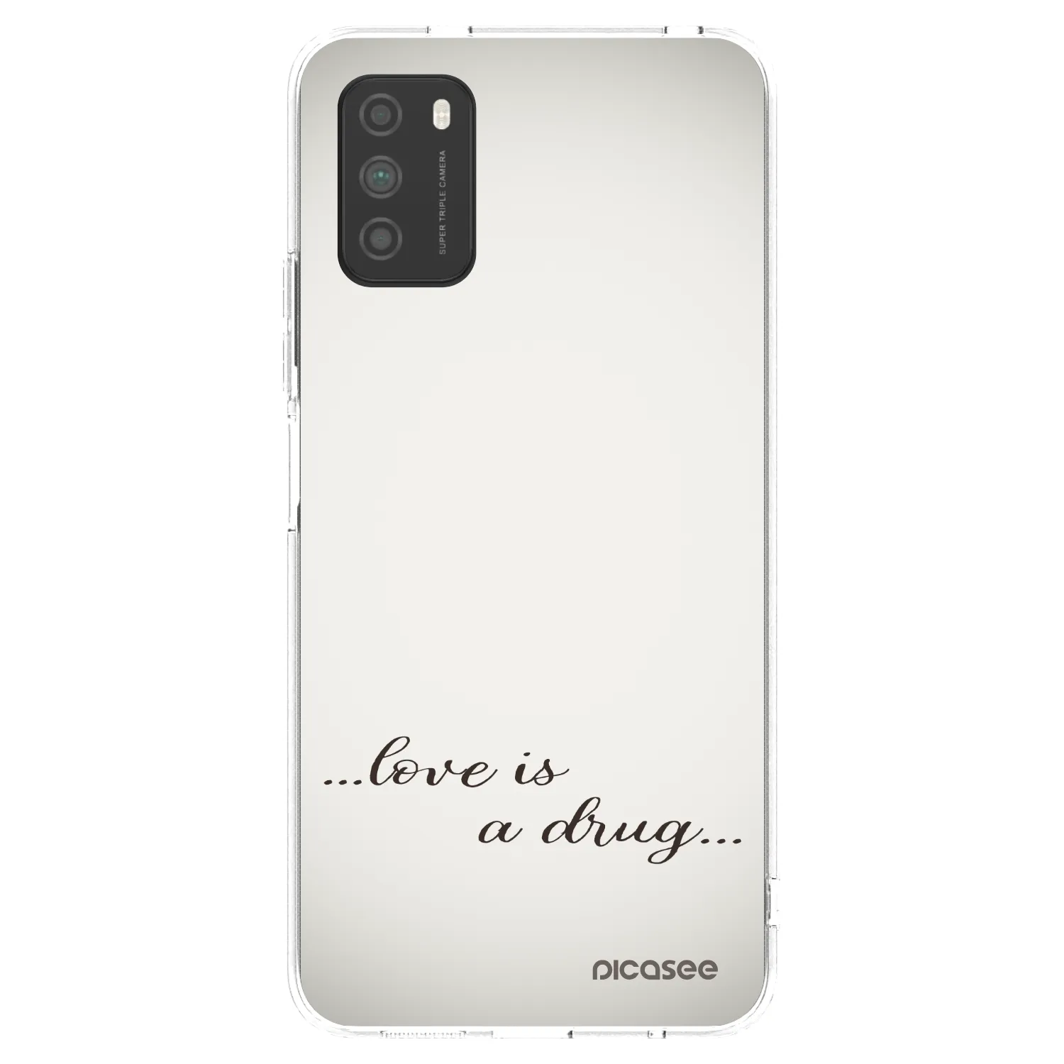 Picasee Xiaomi Poco M3 Hülle - Transparentes Silikon - Love is a drug