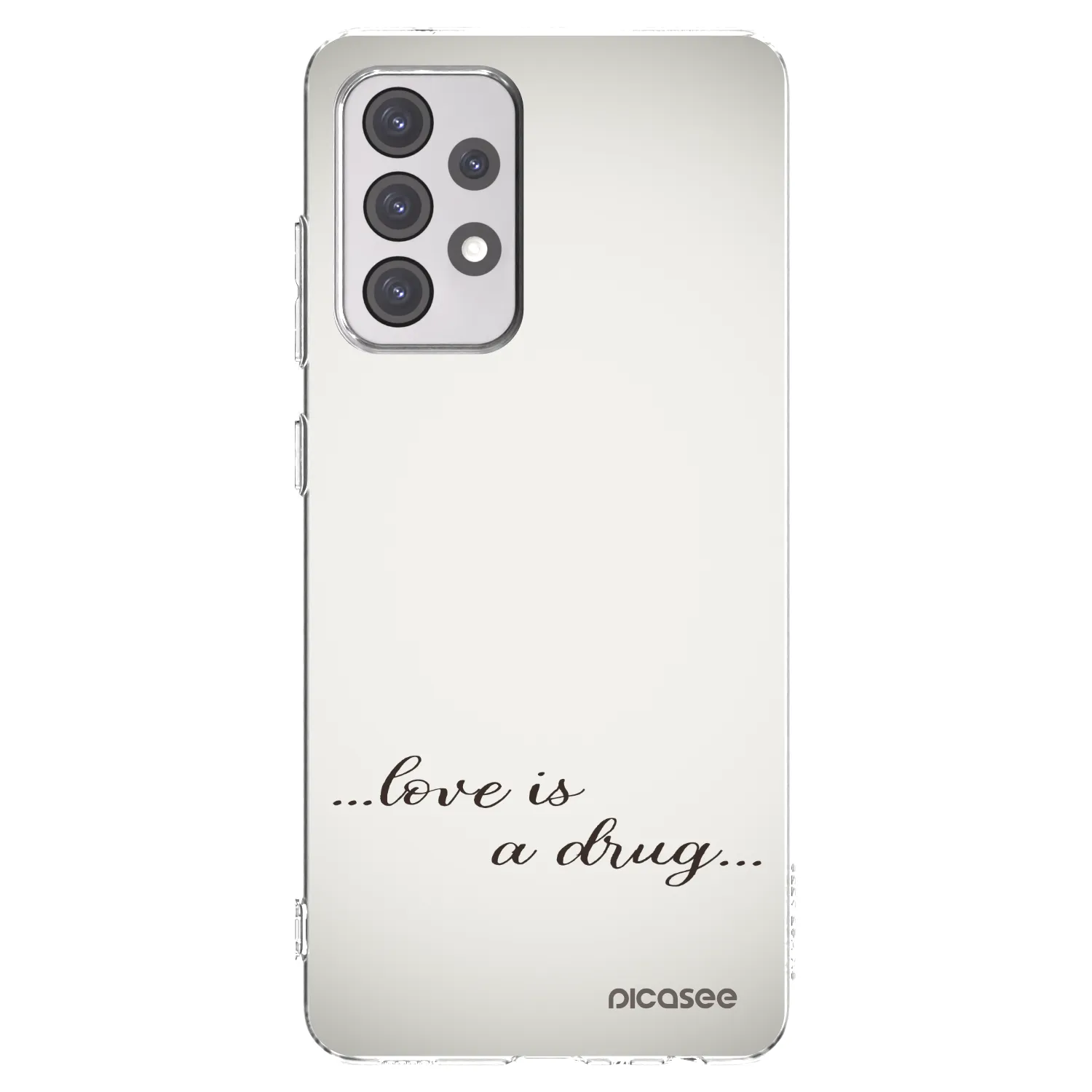 Picasee Samsung Galaxy A52 5G A525F Hülle - Transparentes Silikon - Love is a drug
