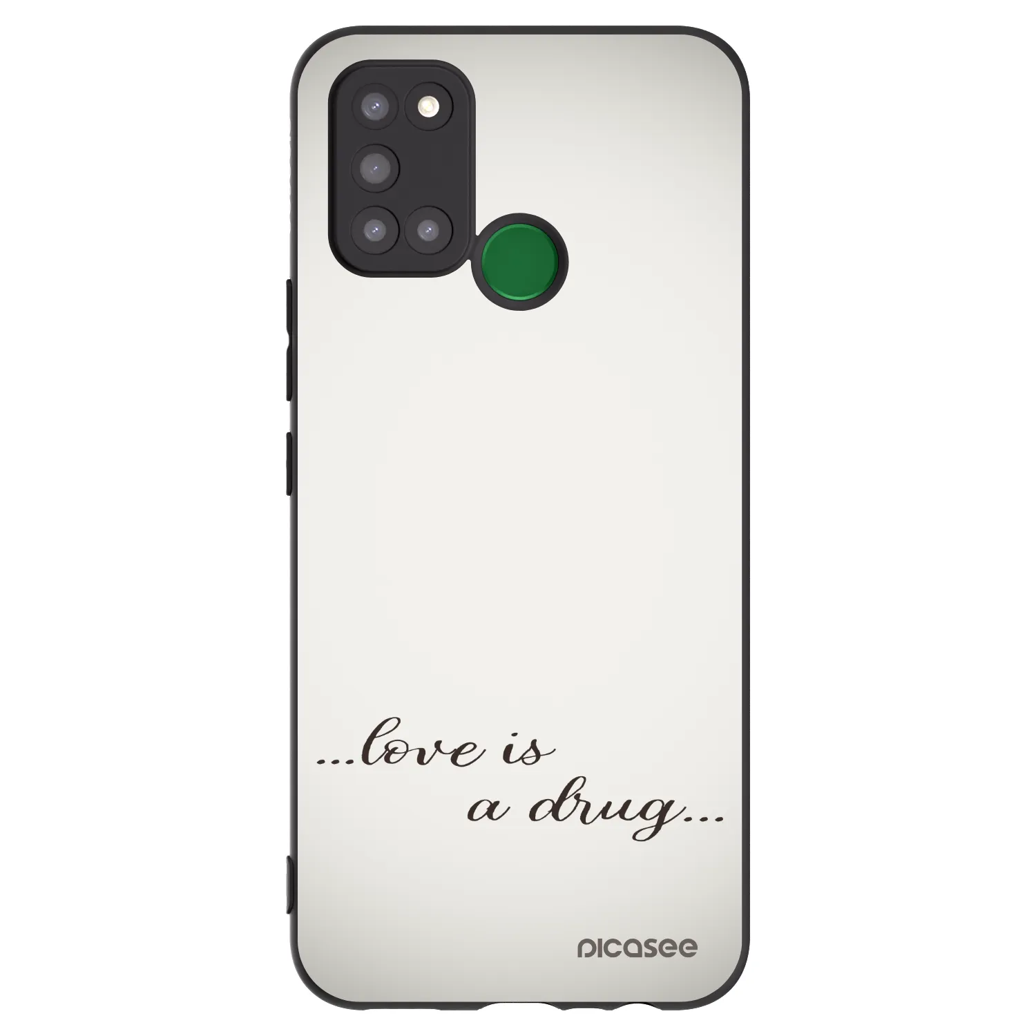 Picasee Realme 7i Hülle - Schwarzes Silikon - Love is a drug