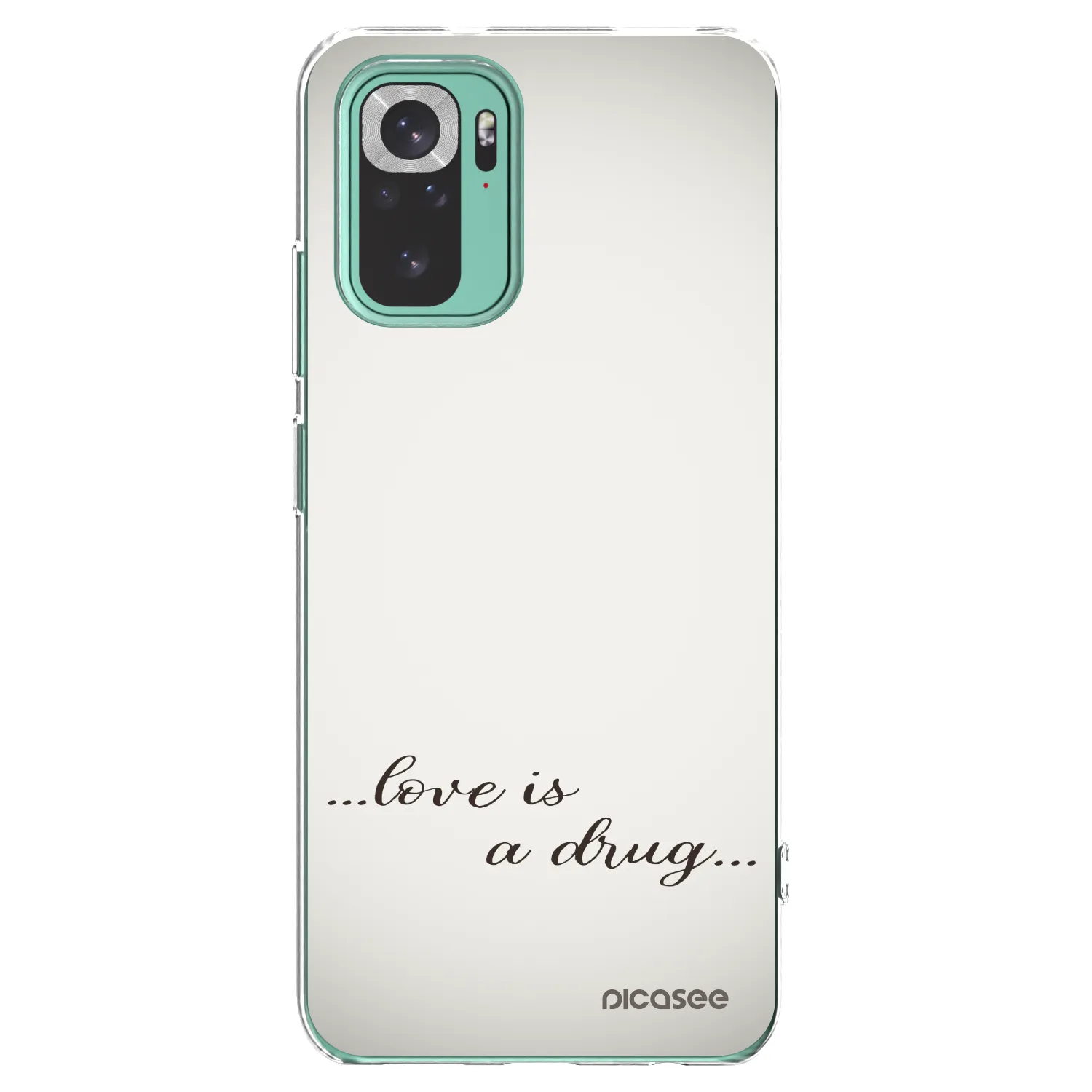 Picasee Xiaomi Redmi Note 10 Pro Hülle - Transparentes Silikon - Love is a drug