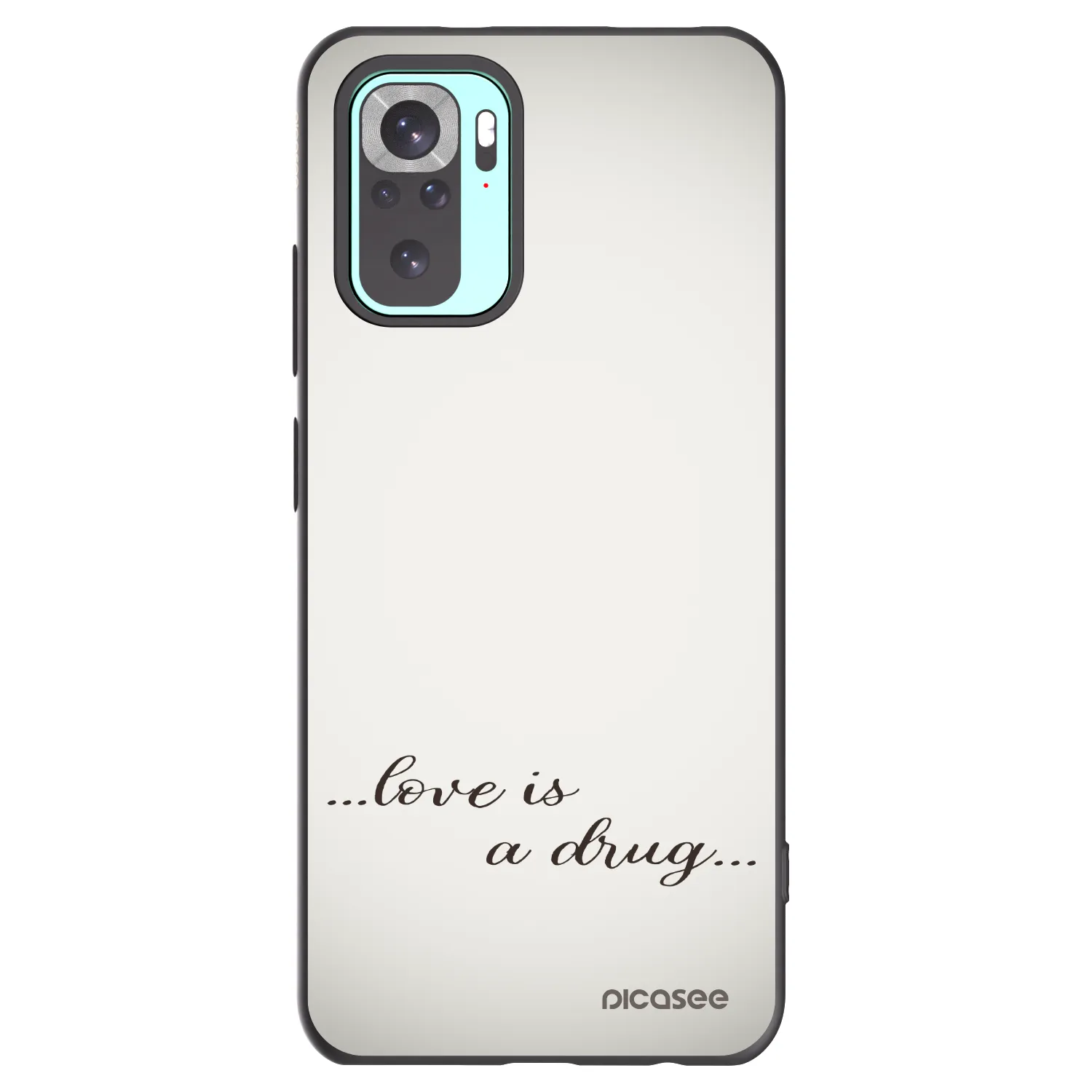 Picasee Xiaomi Redmi Note 10 Pro Hülle - Schwarzes Silikon - Love is a drug