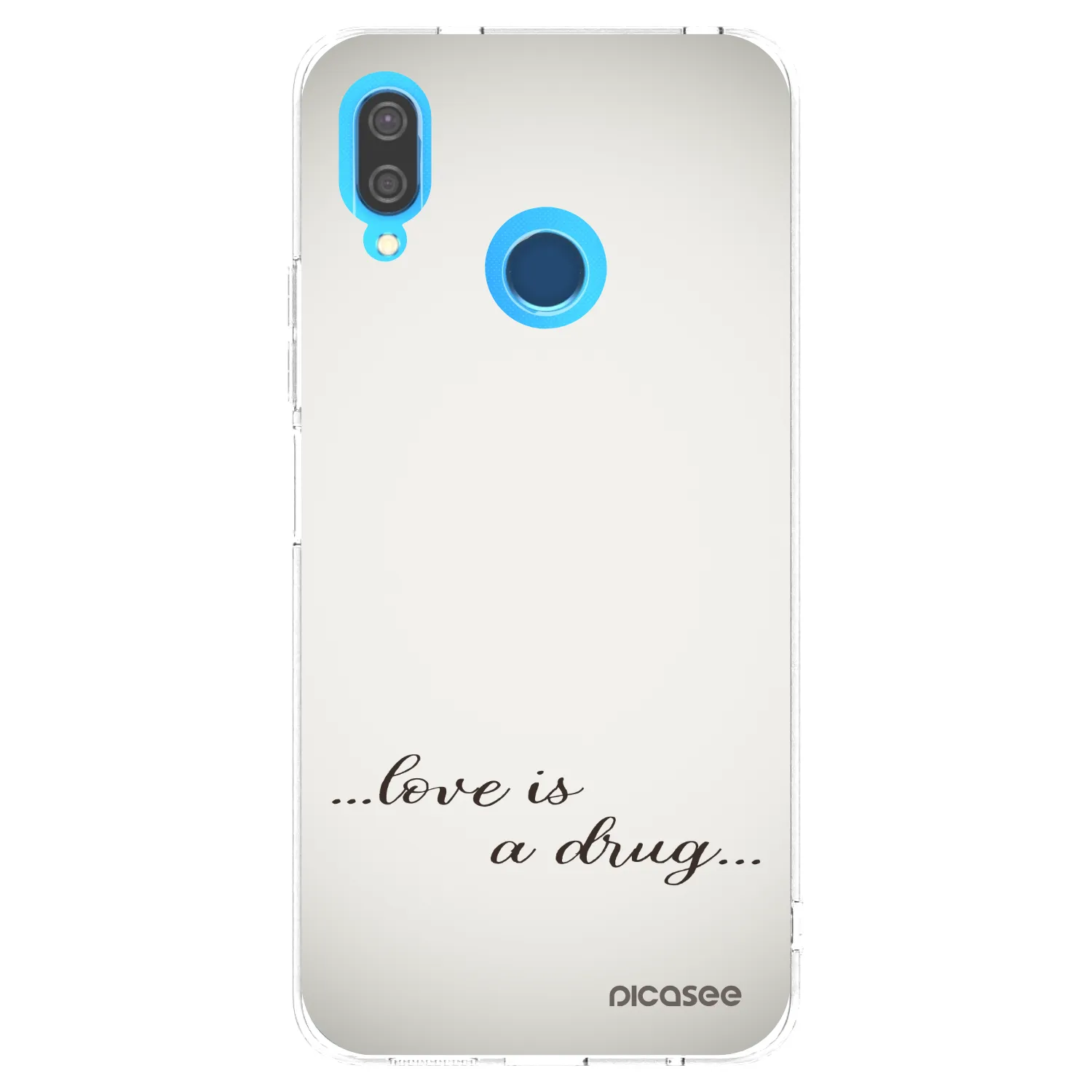 Picasee Huawei P20 Lite Hülle - Transparentes Silikon - Love is a drug