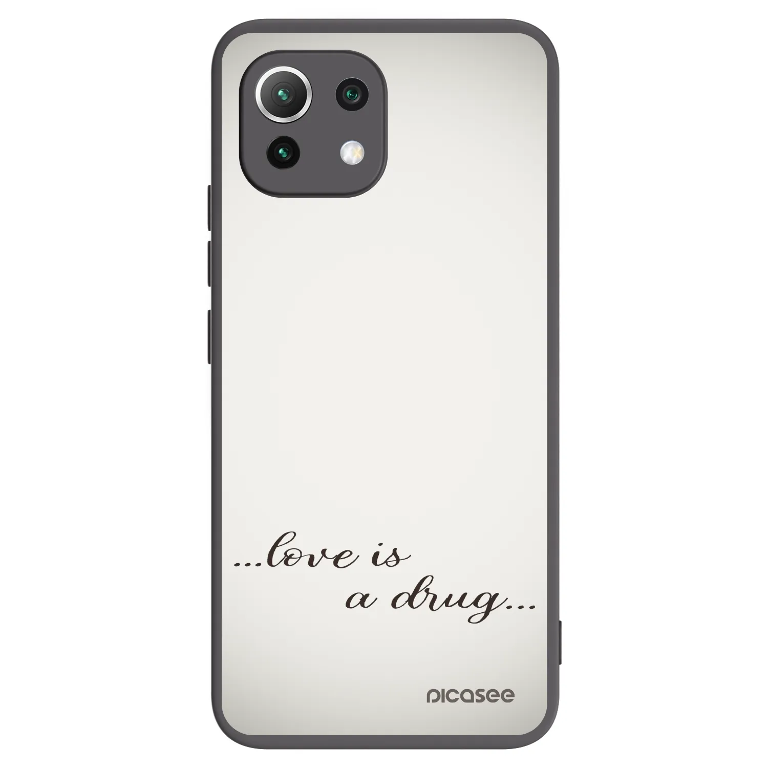 Picasee Xiaomi Mi 11 Lite Hülle - Schwarzes Silikon - Love is a drug