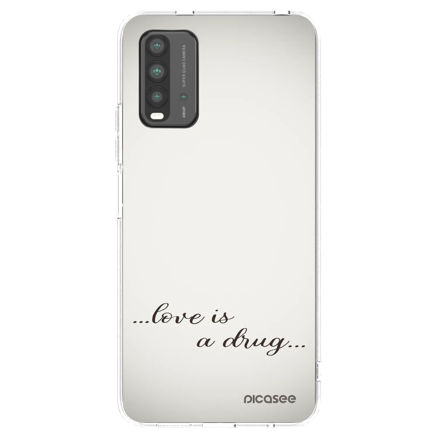 Picasee Xiaomi Redmi 9T Hülle - Schwarzes Silikon - Love is a drug