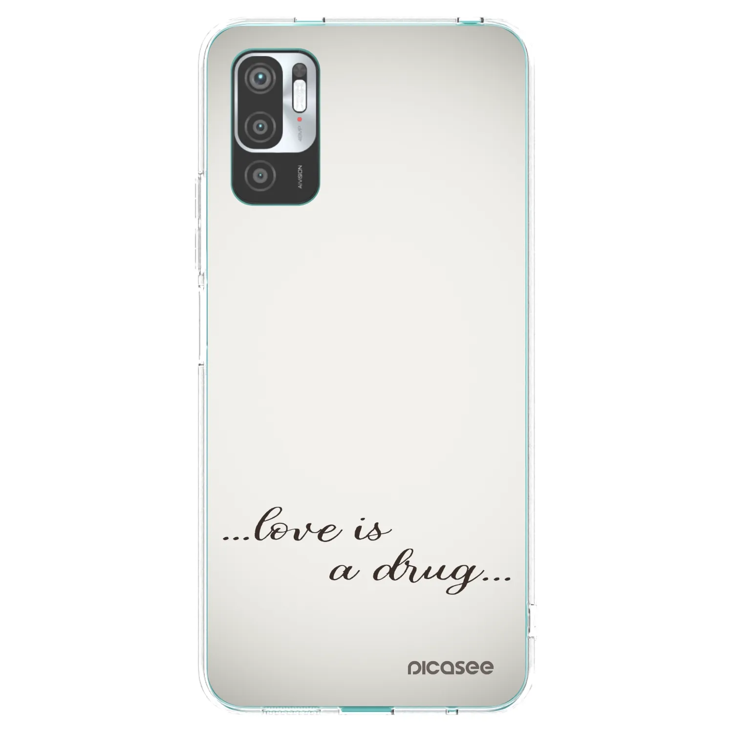 Picasee Xiaomi Redmi Note 10 5G Hülle - Transparentes Silikon - Love is a drug