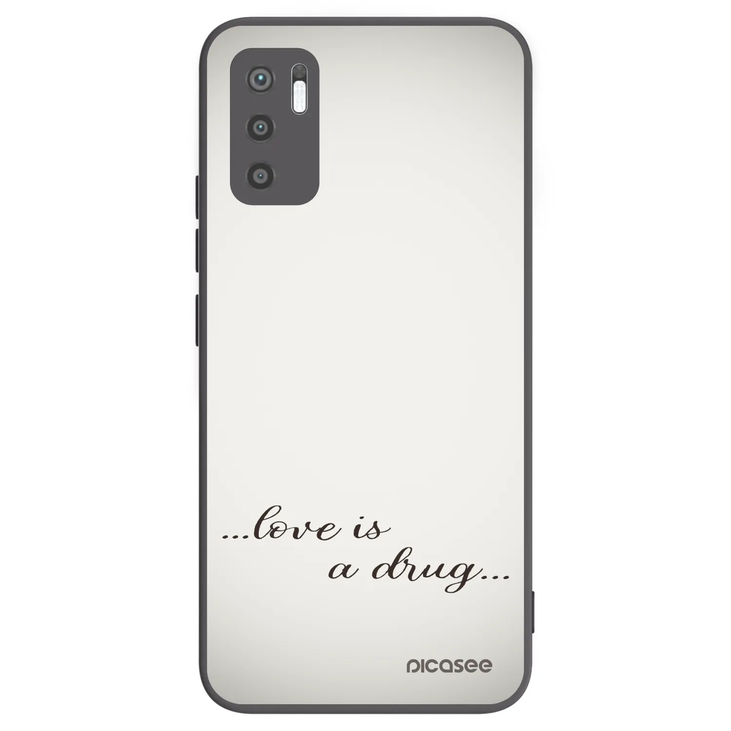 Picasee Xiaomi Redmi Note 10 5G Hülle - Schwarzes Silikon - Love is a drug
