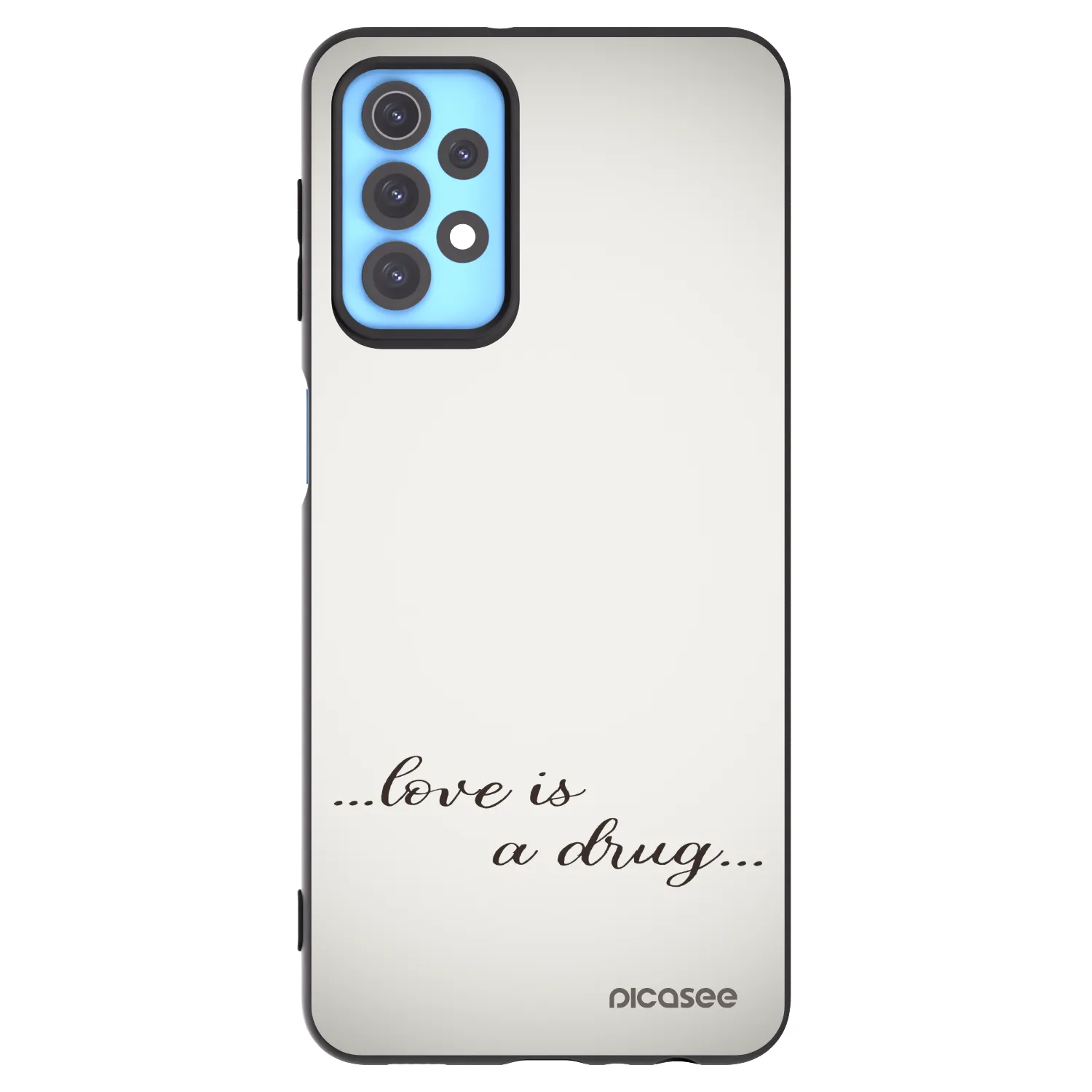 Picasee Samsung Galaxy A32 4G SM-A325F Hülle - Schwarzes Silikon - Love is a drug