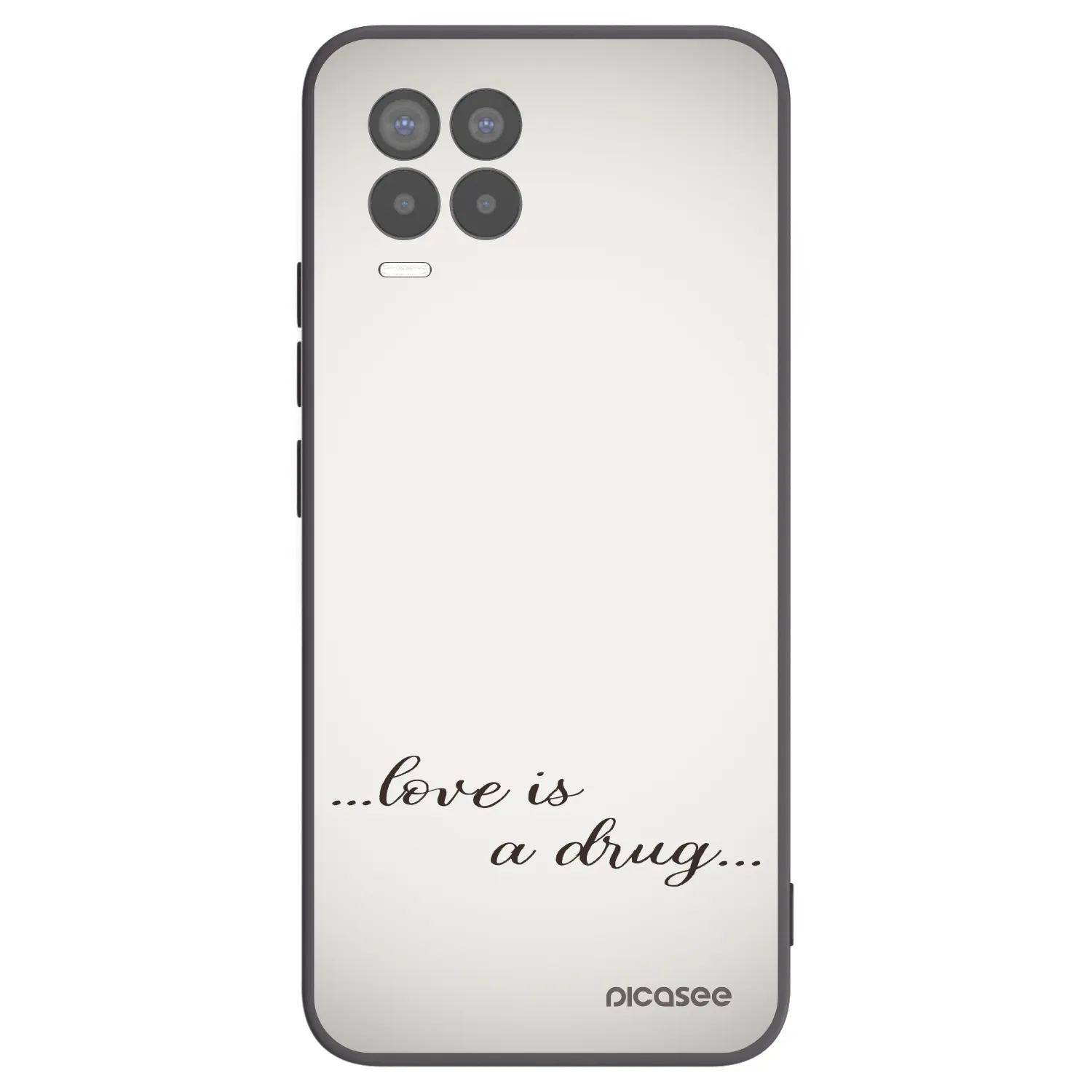 Picasee Realme 8 4G Hülle - Schwarzes Silikon - Love is a drug