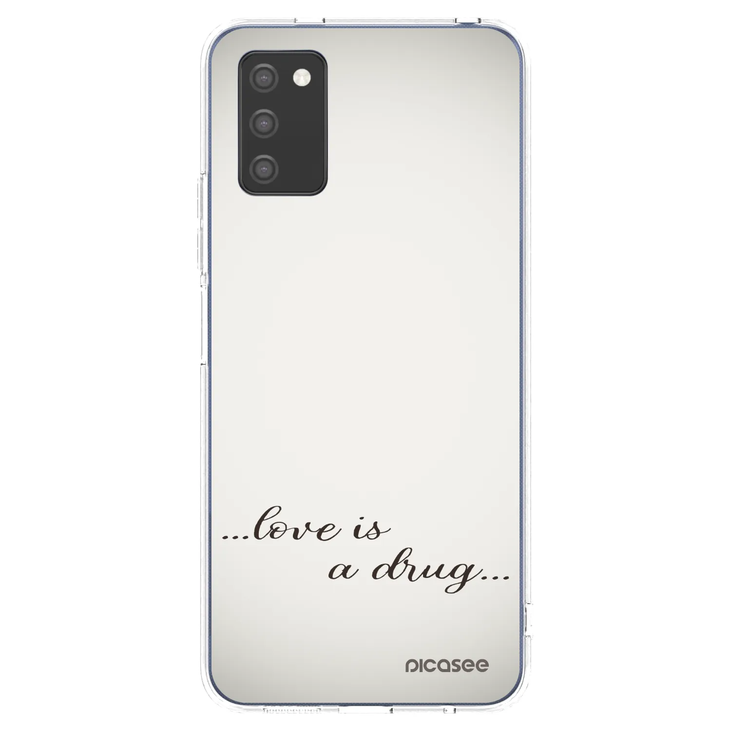 Picasee Samsung Galaxy A02s A025G Hülle - Transparentes Silikon - Love is a drug